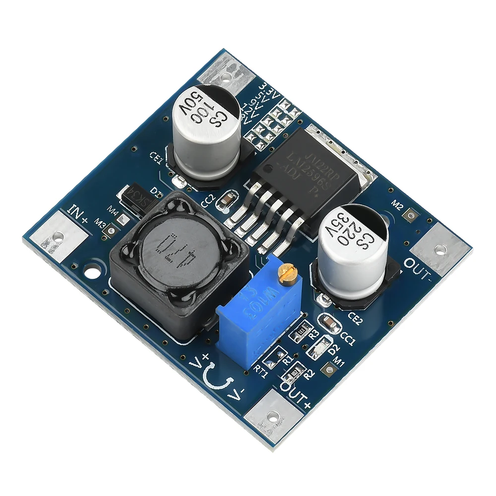 LM2596 전자 프로젝트용 DC 3-40V ~ 3.3V/5V/9V/12V/18V DC1.5-35V 전압 변환기를 조정하는 스텝다운 전원 모듈