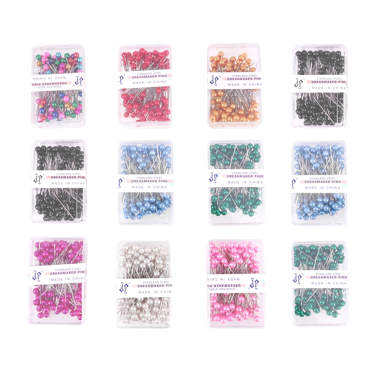 

Pearl Needle Positioning Multi-color Beaded Head Pins Glass Beadhead Push Drawing Transparent Storage Box Durable Sturdy
