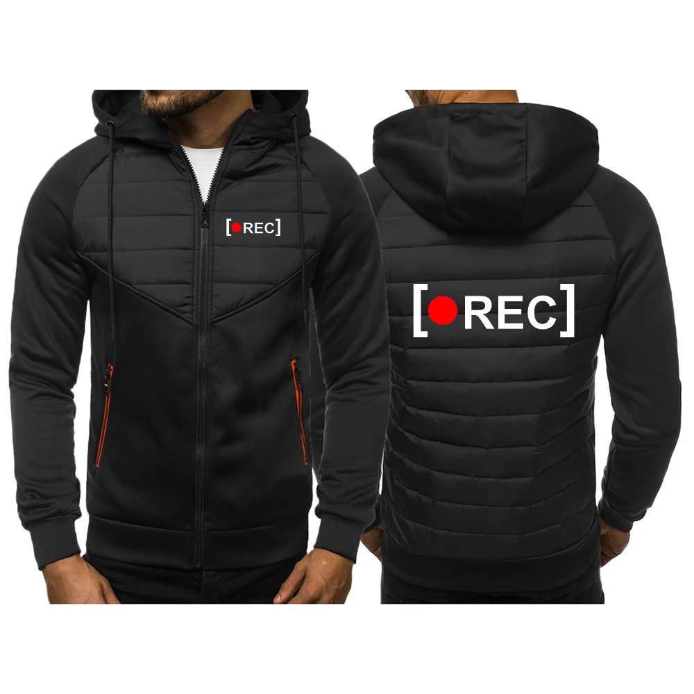 Suitable Spring Autumn Convenient And Practical Hooded Coat Men's 2025 Rec Logo Print No Loss of Texture Hoodies Jacket