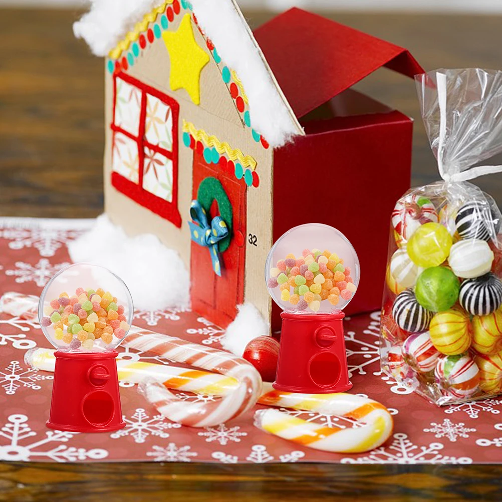 10 قطعة آلة گمبال صغيرة الألوان الزاهية موزع بلاستيكي قابل لإعادة الاستخدام مواد آمنة آلة الحلوى صناديق تغليف الهدايا كعكة