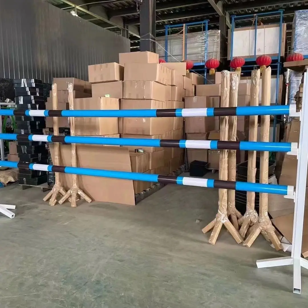 Equestrian obstacle frame + jumping pole set, horse racing training ground supplies