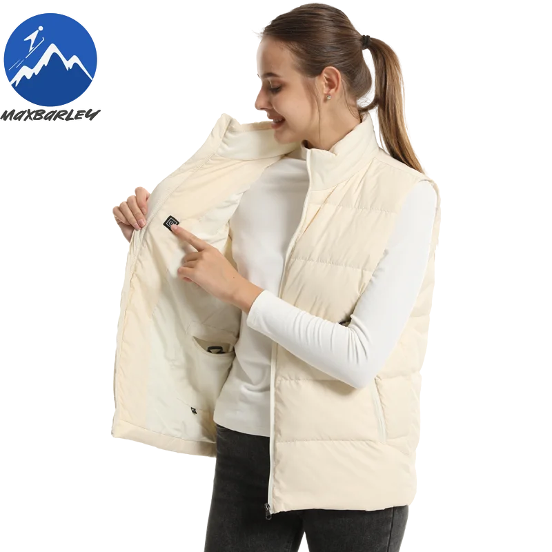 Maxbarley 14 Gilet riscaldato Piumini riscaldati elettrici Abbigliamento sportivo da uomo Cappotto da moto riscaldato Giacche riscaldanti USB da campeggio all'aperto