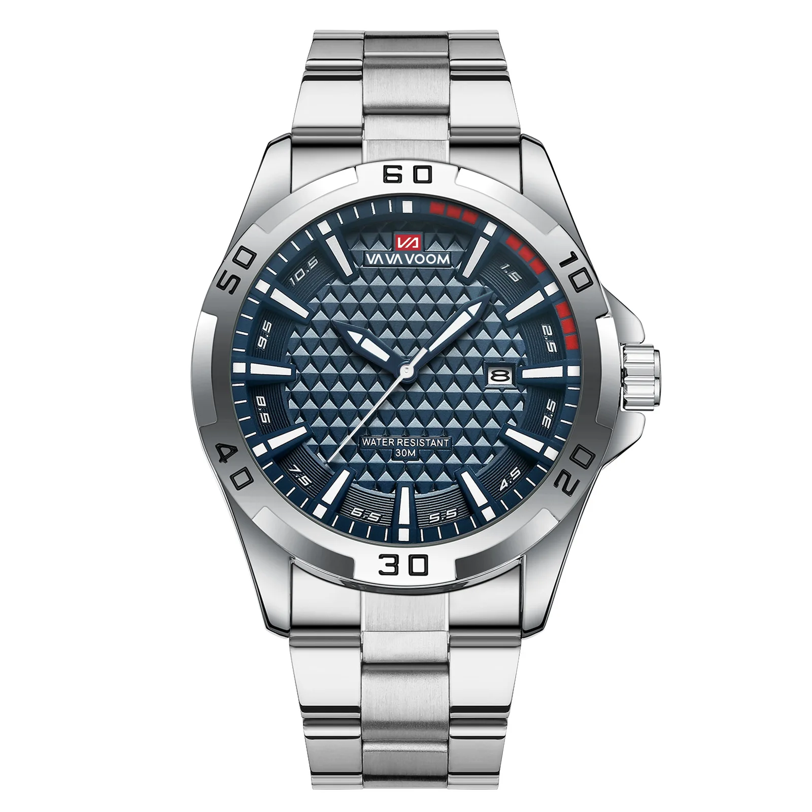 New Concept Men's Watch Waterproof Large Dial Steel Strip Luminous Waterproof Air Hole Male High-End Fashion Clock Watches Gift