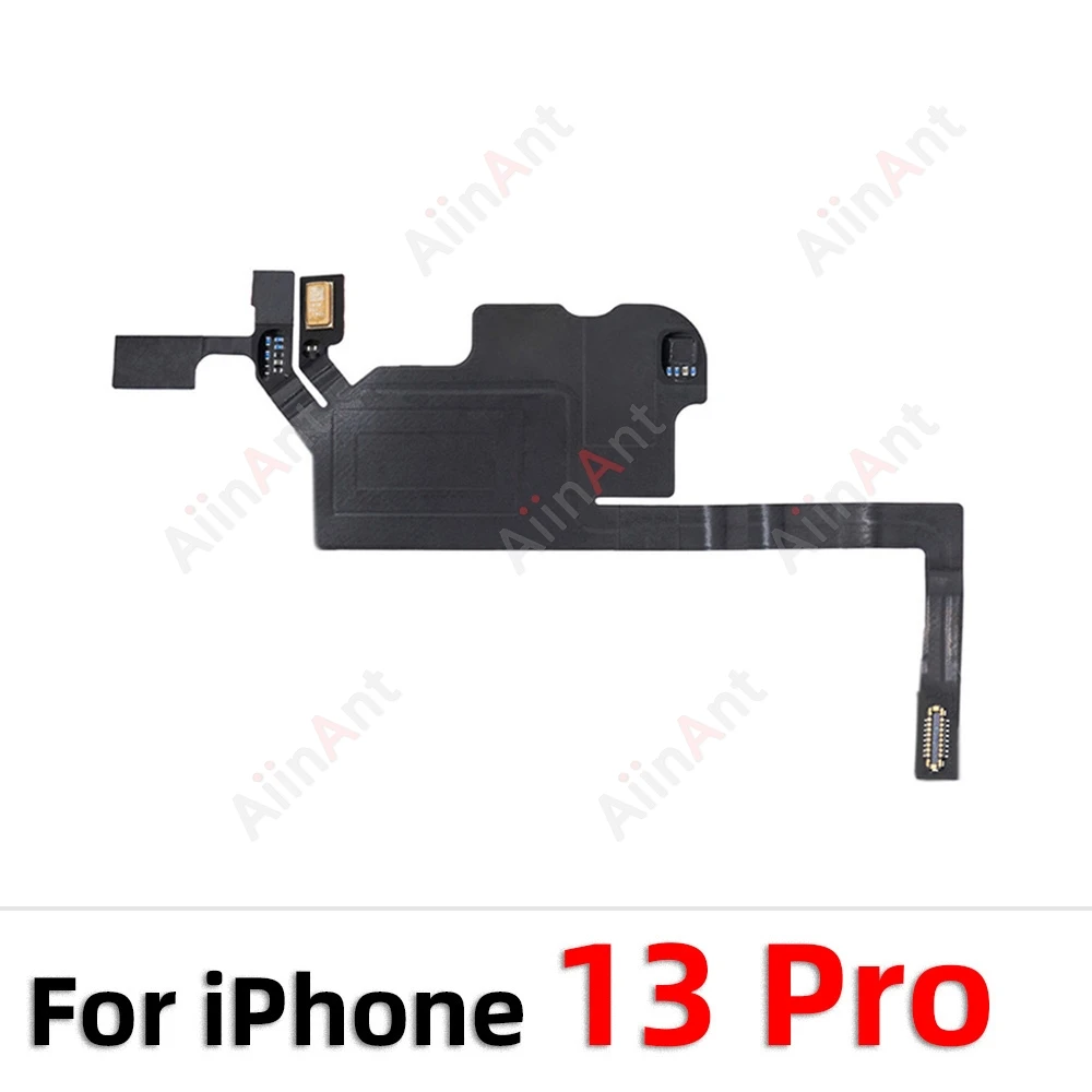 AiinAnt Phone Top Sound Ear Earpiece Speaker Proximity Light Sensor Flex Cable For iPhone 12 13 14 15 Pro Max Plus