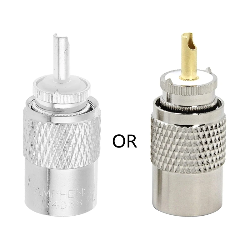 RG8X RG59 RG8 동축 케이블용 573A PL259 UHF 동축 커넥터 수 플러그