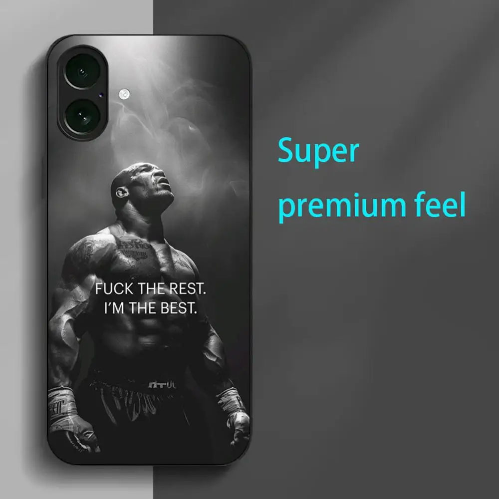 Boxer M-Mike T-tyson Star Phone Case For iPhone 16 15 14 13 12 11 X XR XS 8 Plus Mini Pro Max Soft black Shockproof Cover