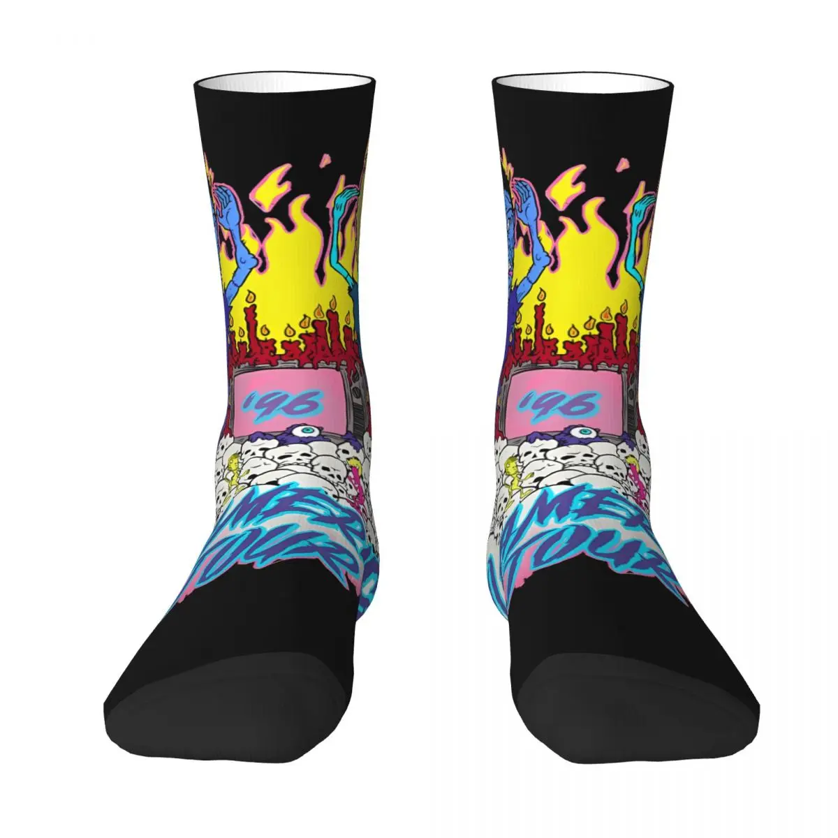 Hip Hop Retro Cute Crazy Men's compression Socks Unisex Beavis and butt-head Harajuku Seamless Printed Funny Novelty Happy Crew