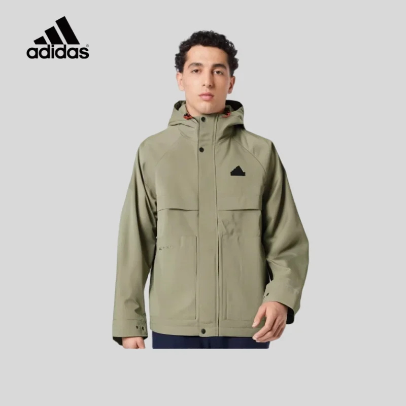 Adidas Men's Woven Jacket Hooded Jacket Sports Casual Comfort JI6842