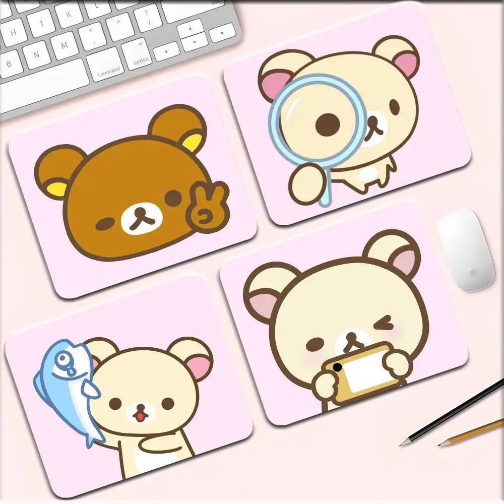 

1 шт., милый мультяшный коврик для мыши Rilakkuma, небольшой коврик для клавиатуры, подушка для ноутбука, нескользящий коврик для стола