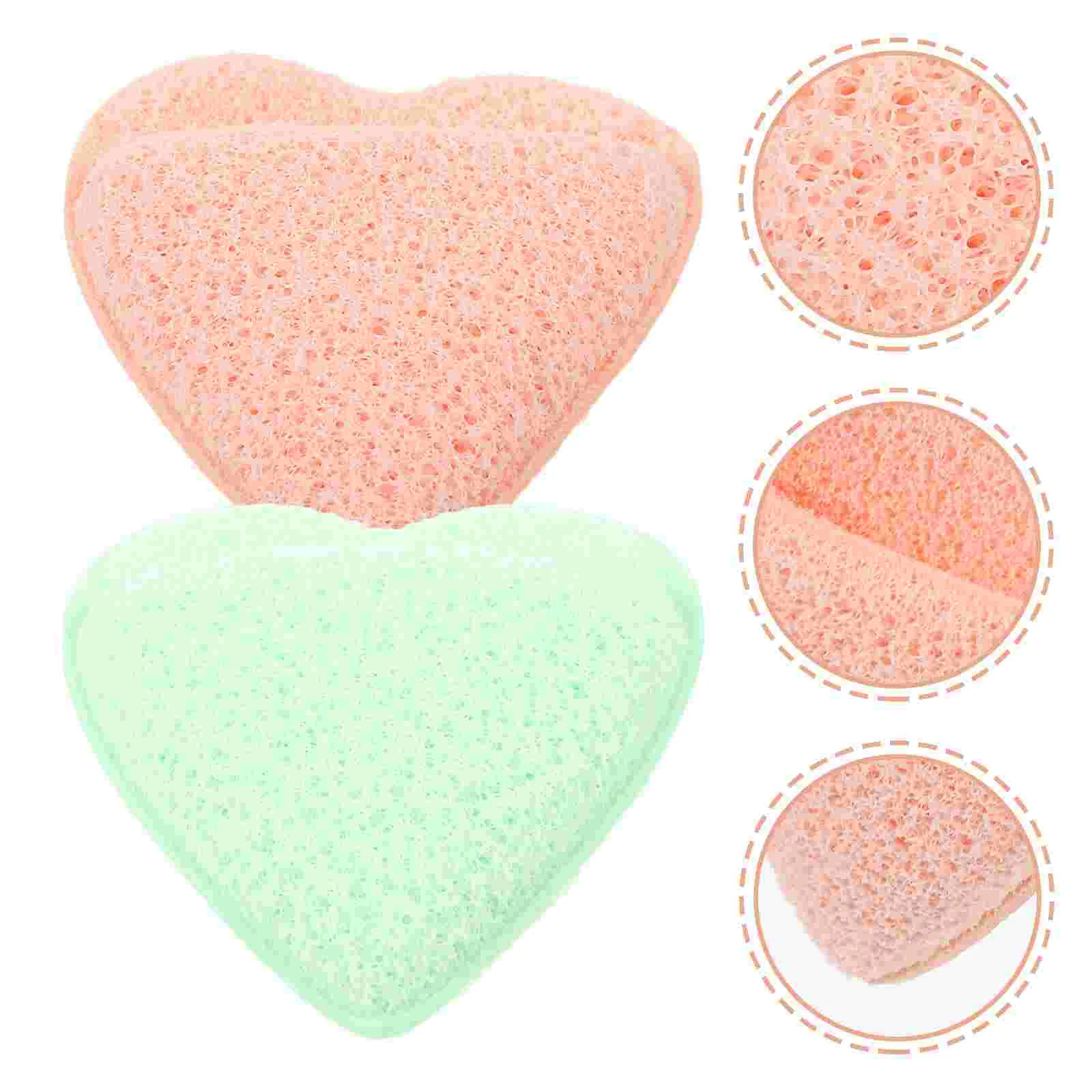 

2 Pcs Cleansing Gloves Makeup Sponges Facial for Washing Face Exfoliating