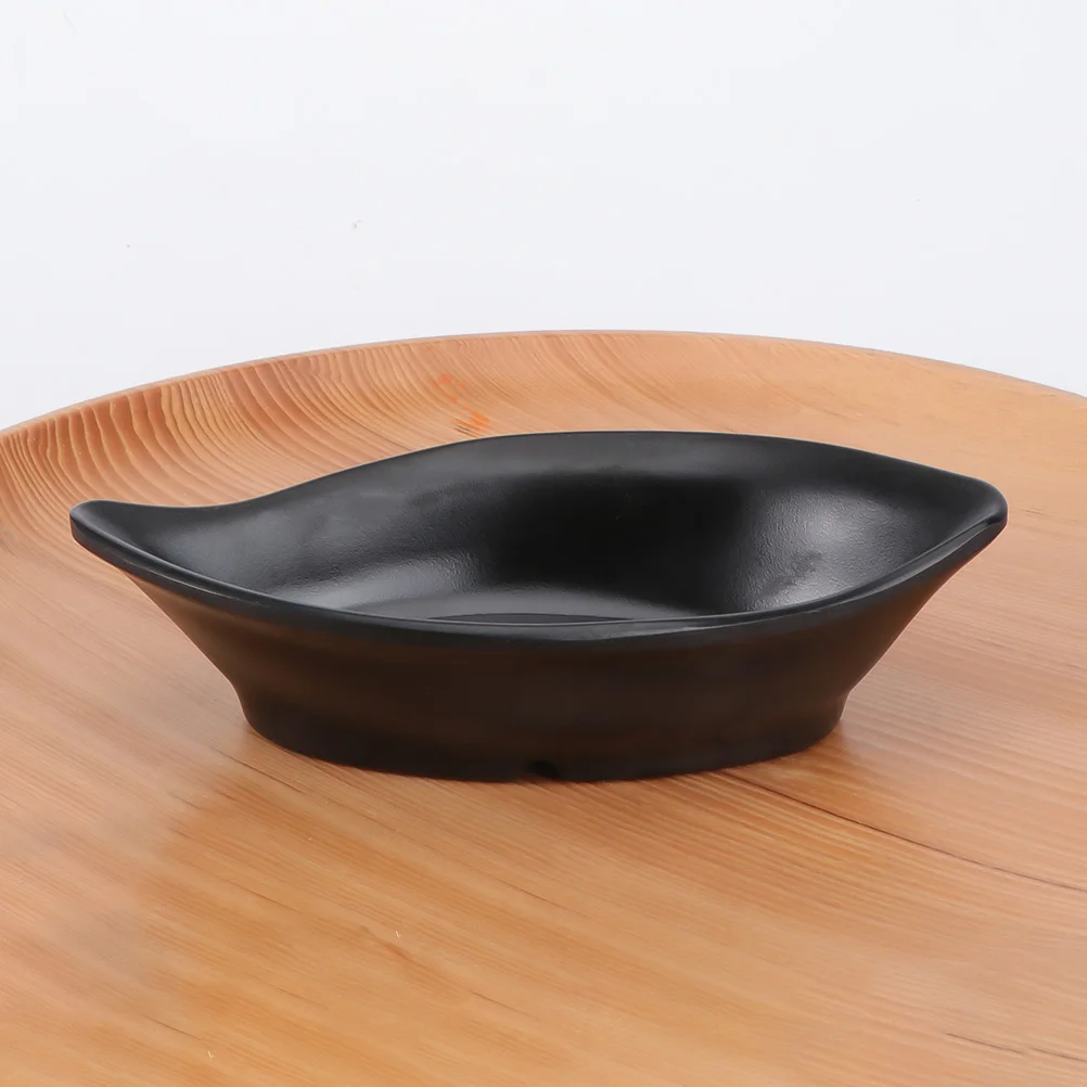 

3 Pcs Black Melamine Sauce Dish Simple Style Kitchen Supply Condiment Plate Dipping Bowl Safe Healthy Dining Table Decor
