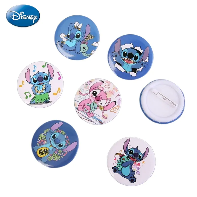 Disney Stitch Cartoon Cute Badge Animation Peripheral Kawaii Brooch Creative Student School Bag Clothes Accessories Holiday Gift