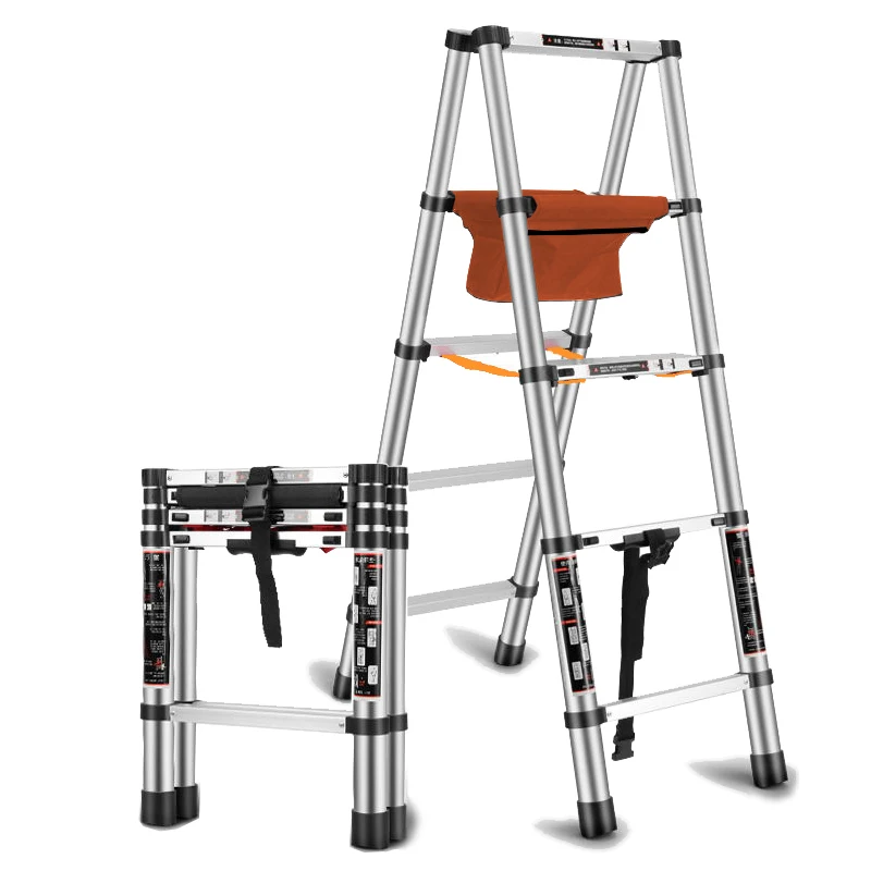 

1.7+1.7M Multifunctional Ladder Reinforced Anti-sway Folding Telescopic Ladder Thickened Aluminum Alloy Engineering Ladder