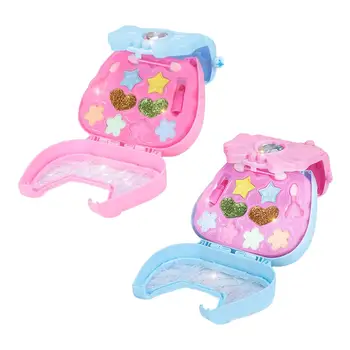 Boîte de maquillage portable lavable pour enfants, kit de maquillage, cadeaux d'anniversaire, 11 pièces
