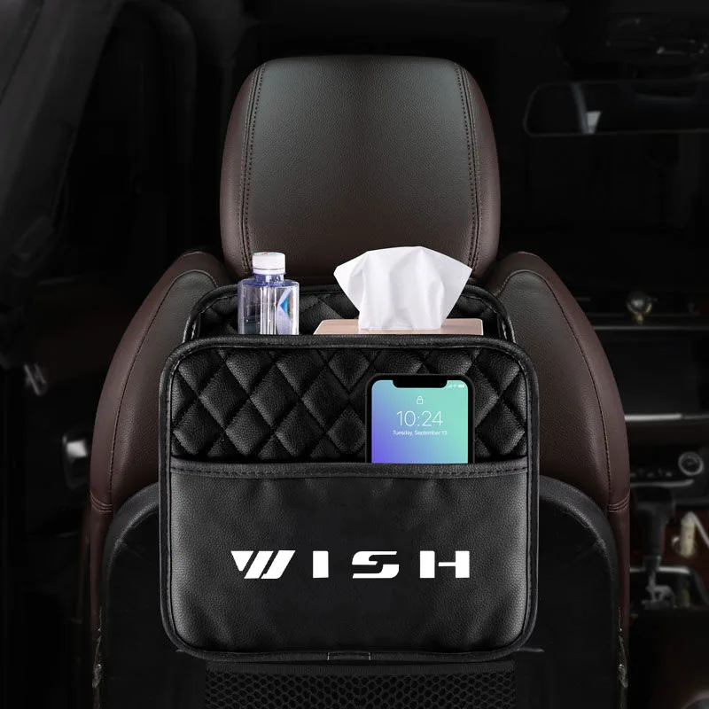 Car Backseat Organizer MultifunctionProtectors for Trip Kids Travel Seat Storage Bag Leather for Toyota wish Car Accessories