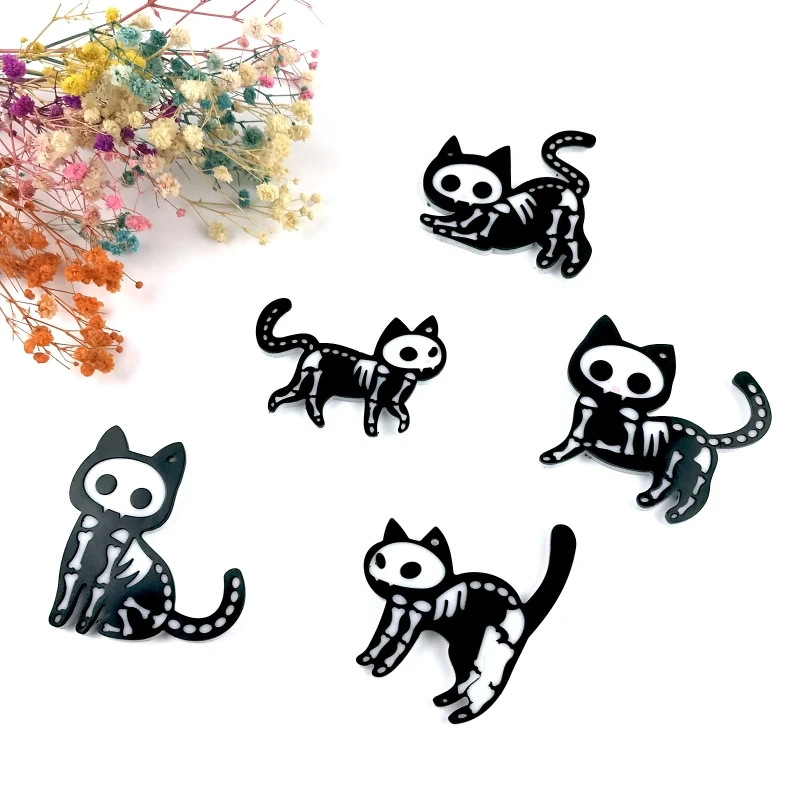 1Pc/5Pcs DIY Five Syles Kitten Keychain Silicone Epoxy Molds DIY Ornaments Pendant Crafting Mould for Valentine Gift