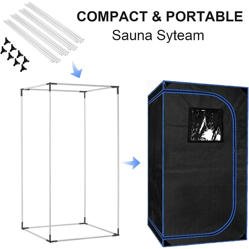 Full Size Personal Steam Sauna Tent for Home, Portable 1 Person Full Body Steam Spa for Relaxation, Detox Therapy