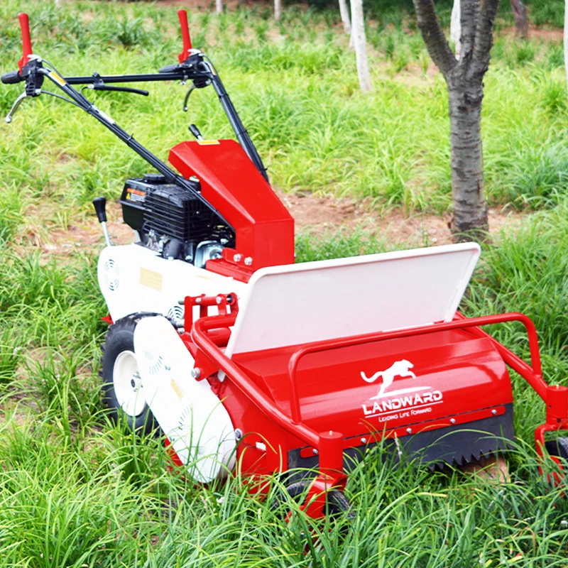 Garden Wheel Crawler Walk-Behind Lawn Mower Agricultural Loosening Weeding Machine Small Remote Control Lawn Mower Customization