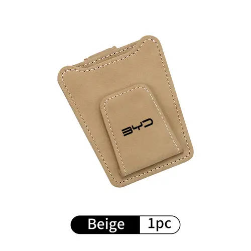 Car Sun Visor Glasses Clip Leather Sunglasses Card Holder For BYD F3 I3 F0 F6 S6 S8 E5 E6 G3 G6 L3 S7 M6 Tang Song Qing Yuan Max - Image 8
