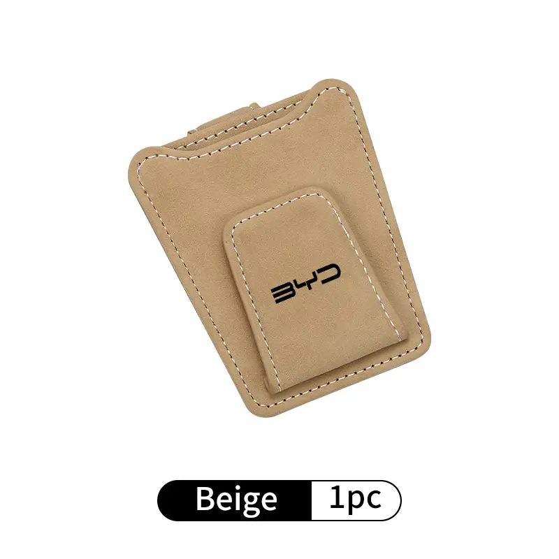 Car Sun Visor Glasses Clip Leather Sunglasses Card Holder For BYD F3 I3 F0 F6 S6 S8 E5 E6 G3 G6 L3 S7 M6 Tang Song Qing Yuan Max - Image 8