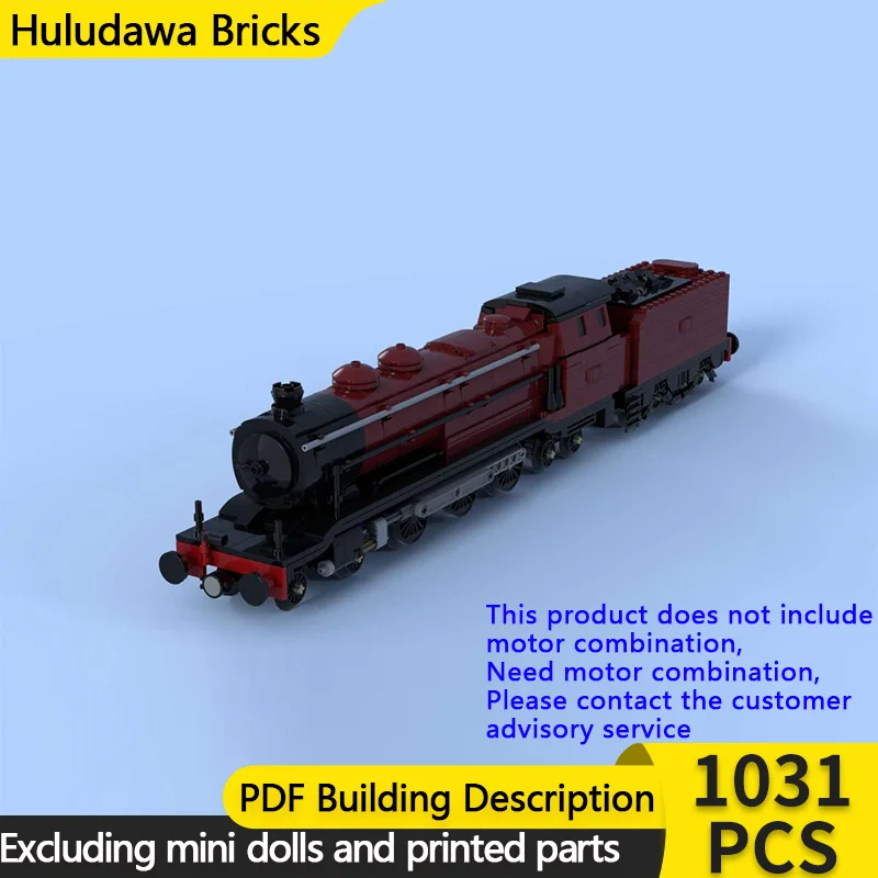 

City Car Model MOC Building Bricks Railway 4-6-4 Steam Locomotive Modular Technology Gifts Holiday Assemble Children Toys Suit