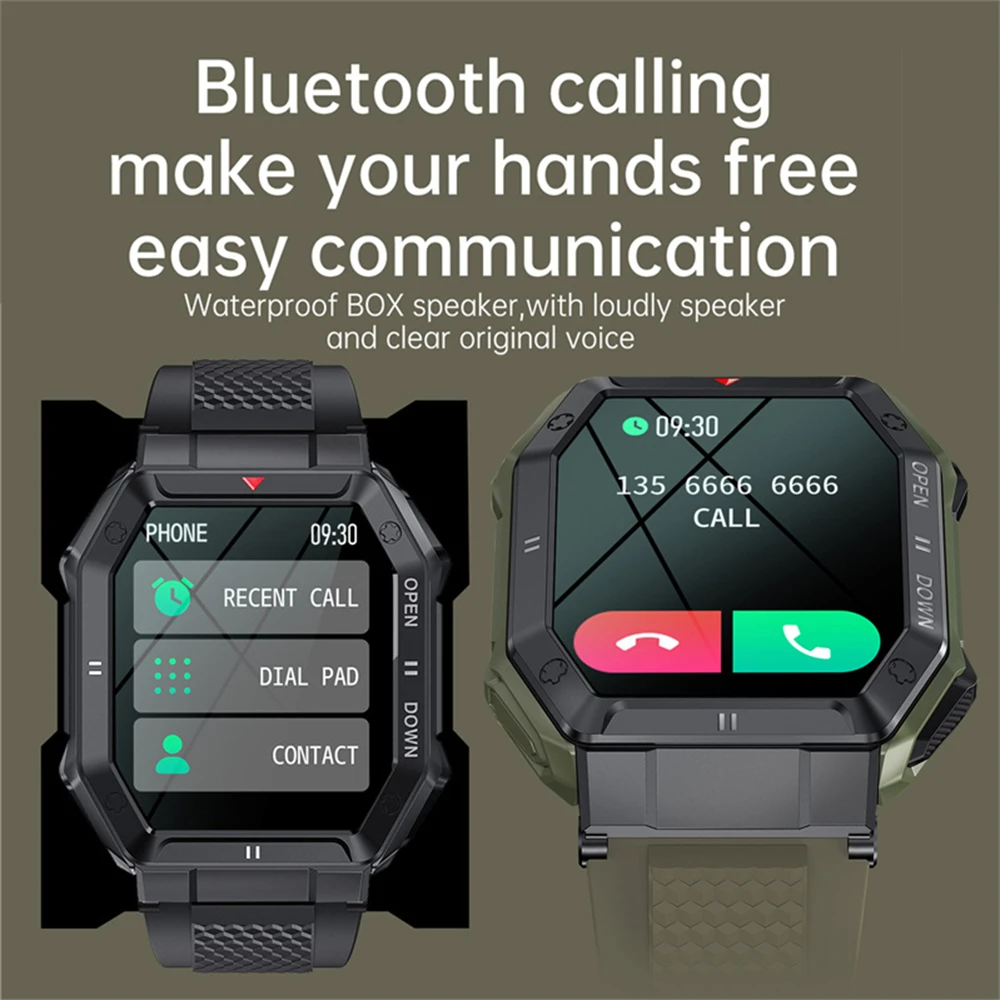 GFORDT 2023 Men Smart Watch Bluetooth Call 1.85'' 350mAh Health Monitor IP68 Waterproof Sport Outdoor Smartwatch for IOS Android