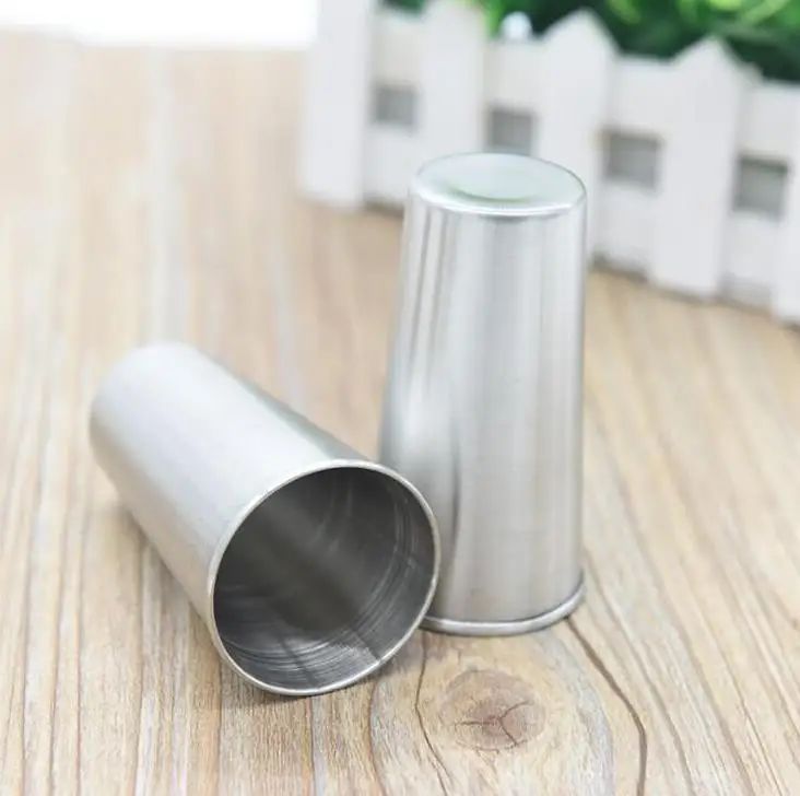 100ml Drinking Glass Stainless Steel Shot Glasses Cups Wine Beer Whiskey Mugs Outdoor Travel Cup Home Household ni166