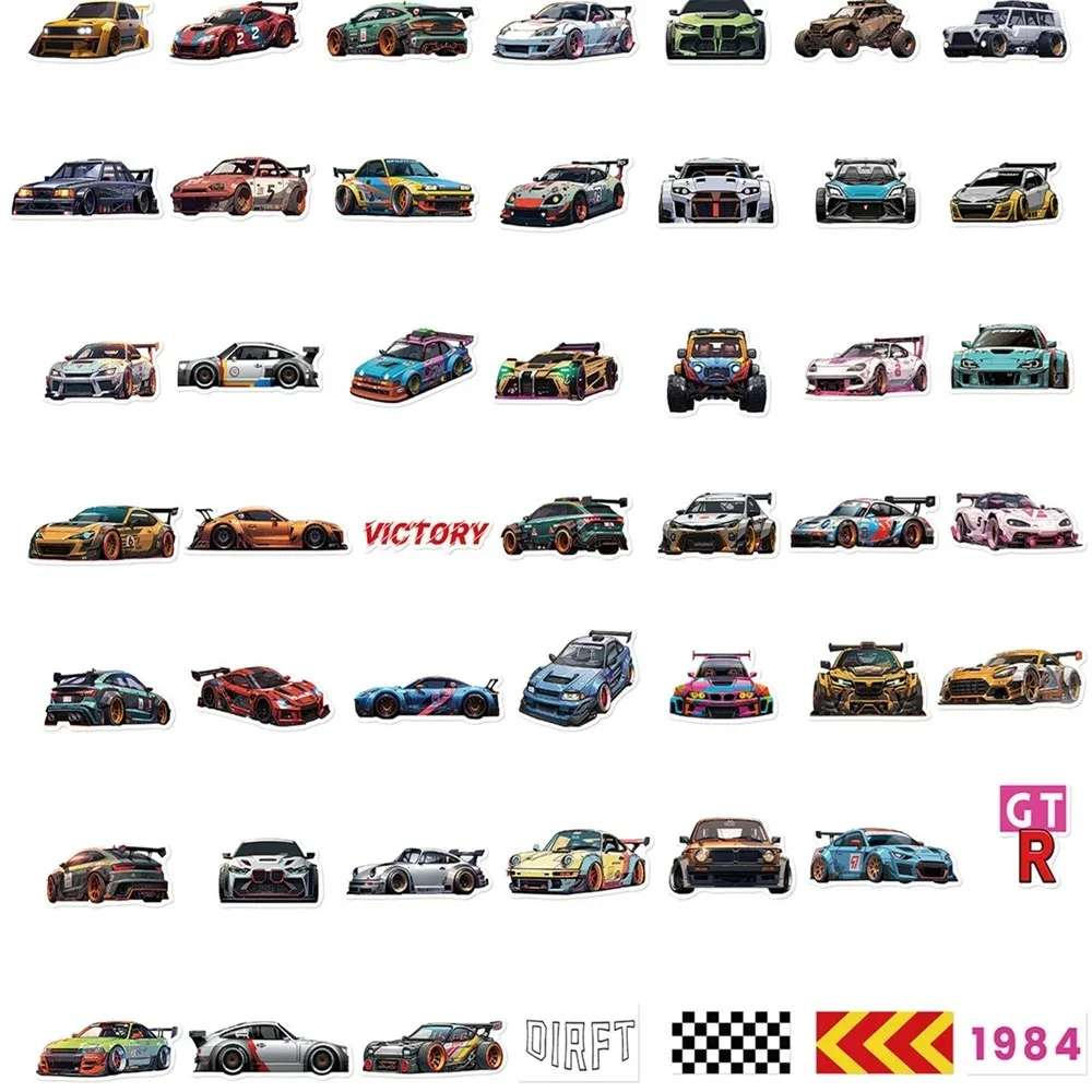 50PCS New DIY Modified Car Stickers Cartoon Creative Anime IPad Computer Desk Luggage  Bed Decoration