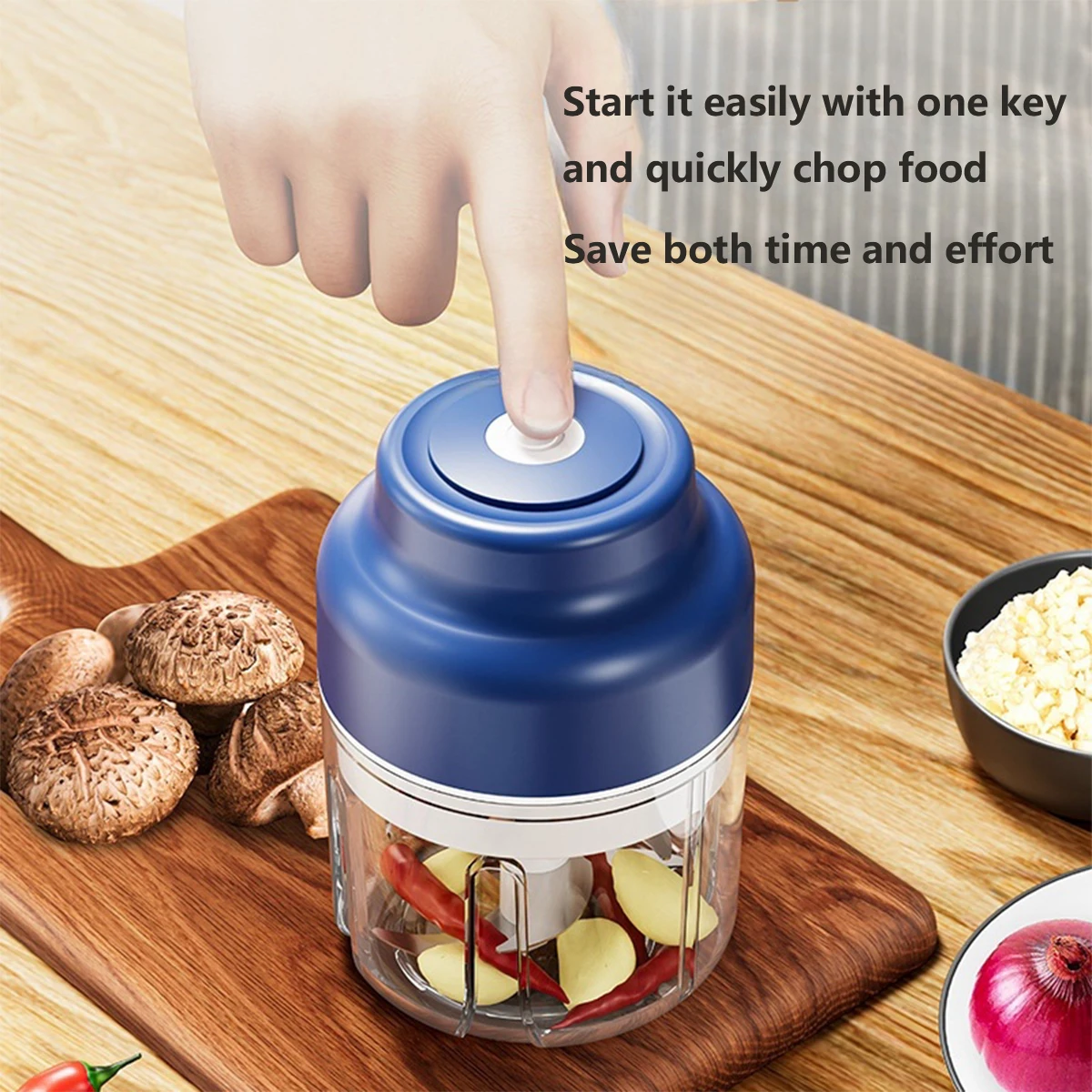 مفرمة ثوم كهربائية 320 مل، مفرمة خضروات، مفرمة طعام صغيرة USB، مفرمة ثوم صغيرة، مفرمة بصل، محضر طعام صغير محمول #2