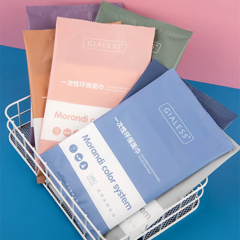 100 กระเป๋าผ้าขนหนูแบบใช้แล้วทิ้ง,เส้นใยพืชธรรมชาติย่อยสลายได้ผ้าทําความสะอาดผิวหน้า,ผ้าฝ้ายแต่งหน้านุ่มสําหรับเดินทาง