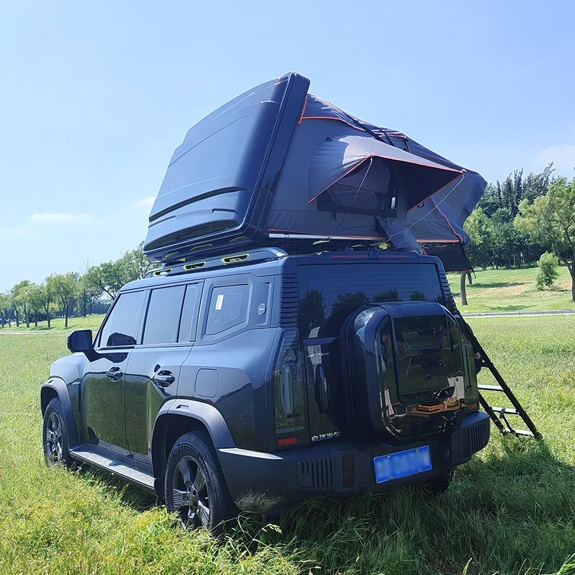 

ABS Hard Shell Car Roof Tent with Extension Room Family Camping Large Space Design with Skylight