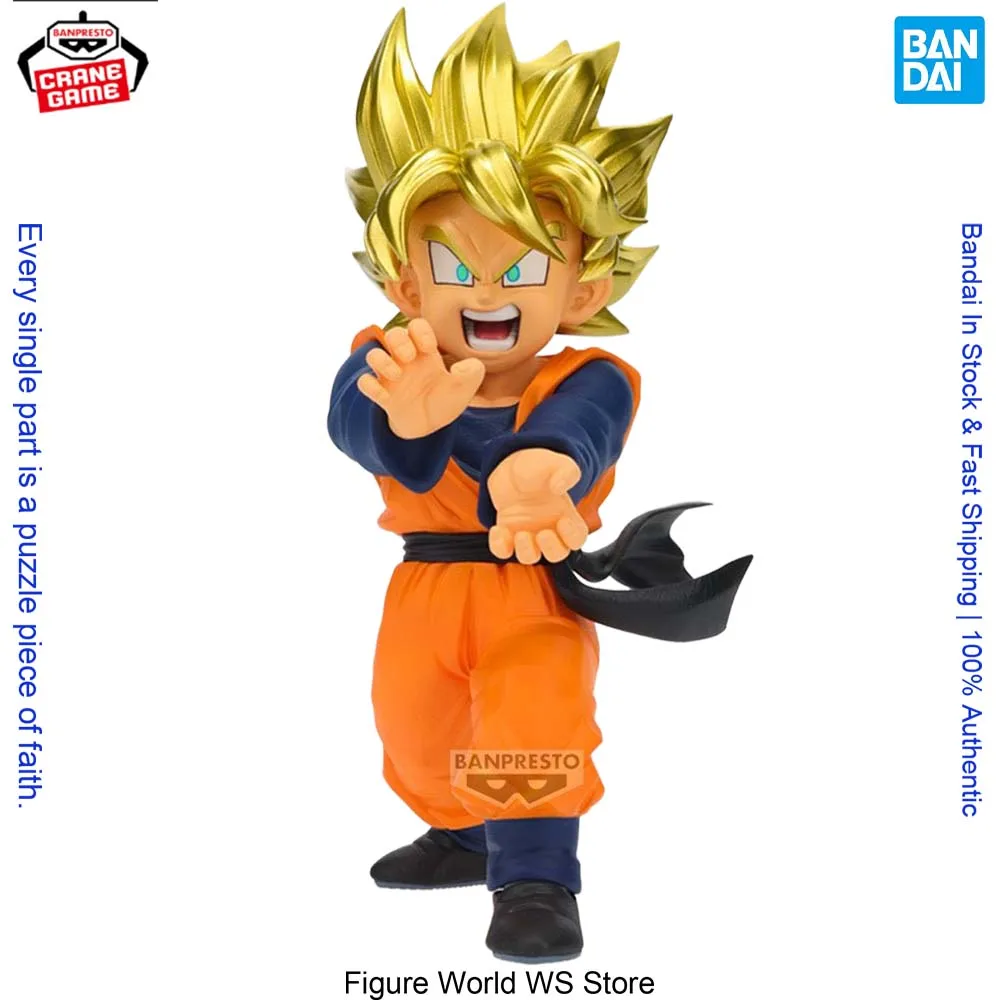 

BANDAI Dragon Ball Z BLOOD OF SAIYANS Super Saiyan Son Goten Figure Dynamic Battle Pose, Metallic Hair Authentic Figure Model