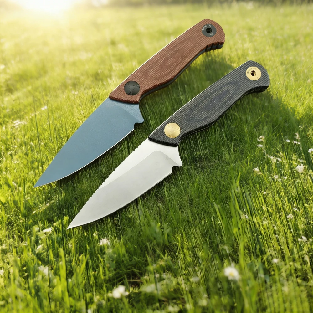 

Outdoor Tactical Straight Knife with Sheath Lightweight Durable Camping Tool D2 Blade Hemp Handle Utility Fixed Blade Knife