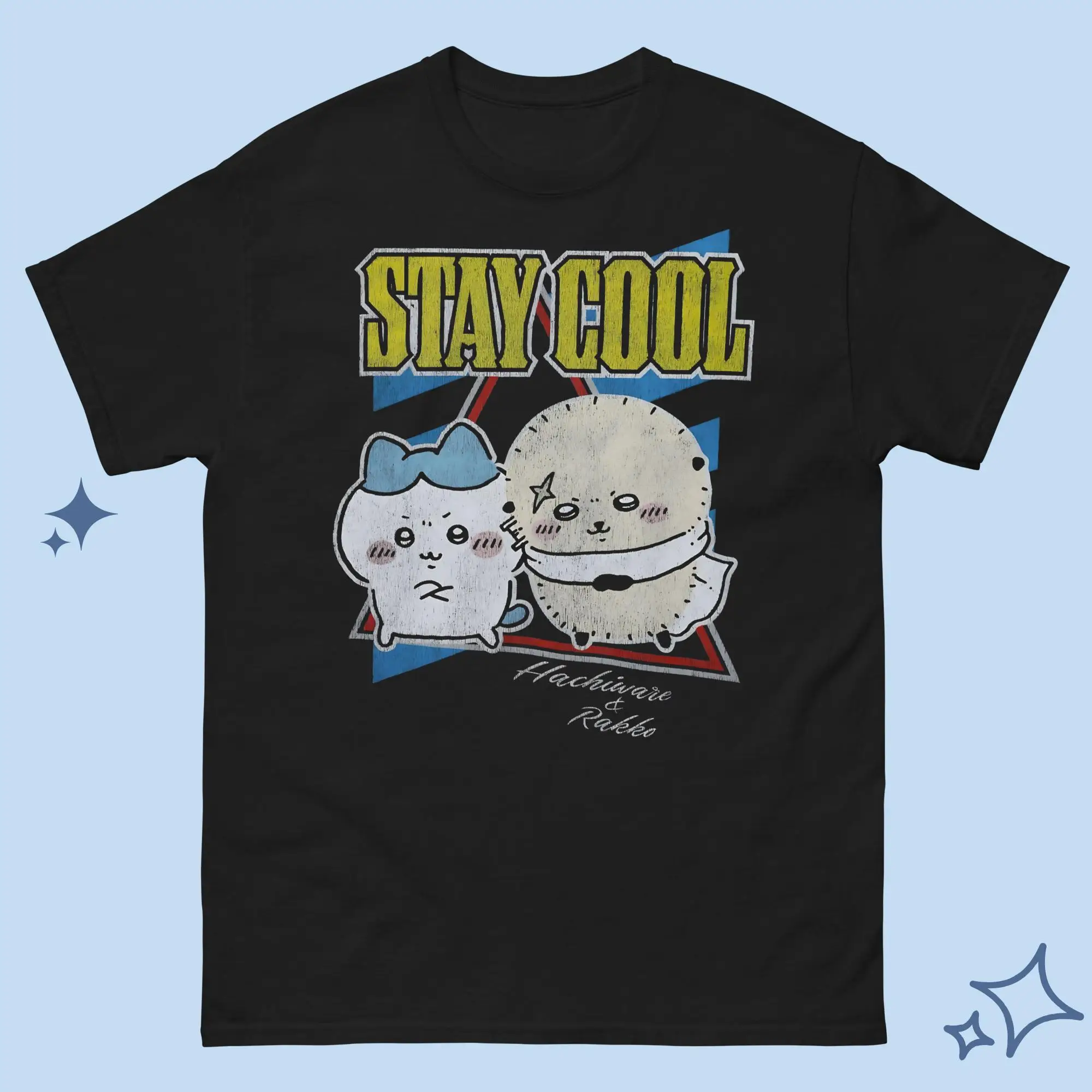Chiikawa Usagi Hachiware Interessantes T-Shirt mit Alltagsszenen-Motiv, Unisex O-Ausschnitt Kurzarm Sommer-Freizeitkleidung für Kinder und Erwachsene – Detail 3