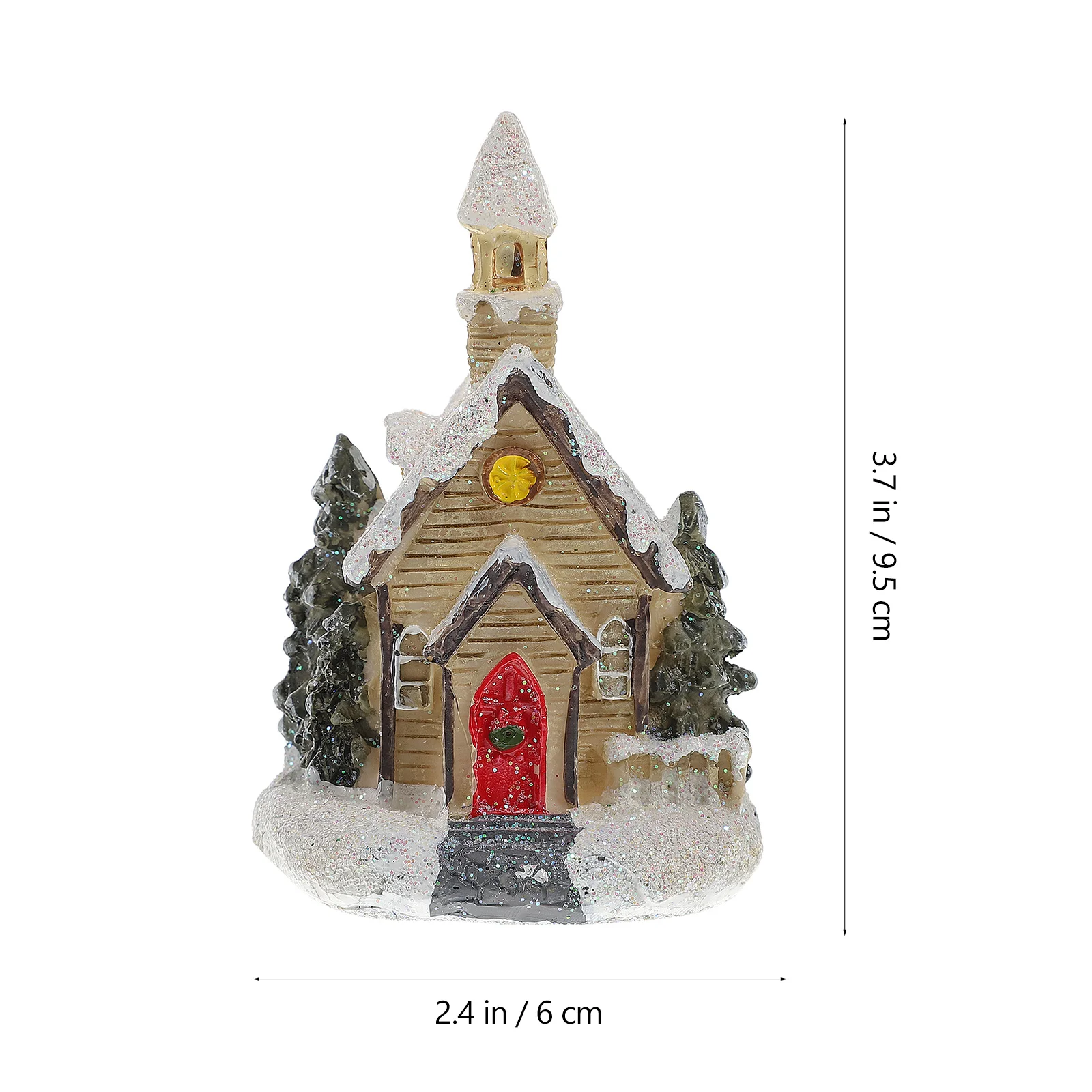 

Glowing Mini Christmas House Fine Craftsmanship Resin Material Warm Light Decor for Office Shop Mall Xmas Village Houses