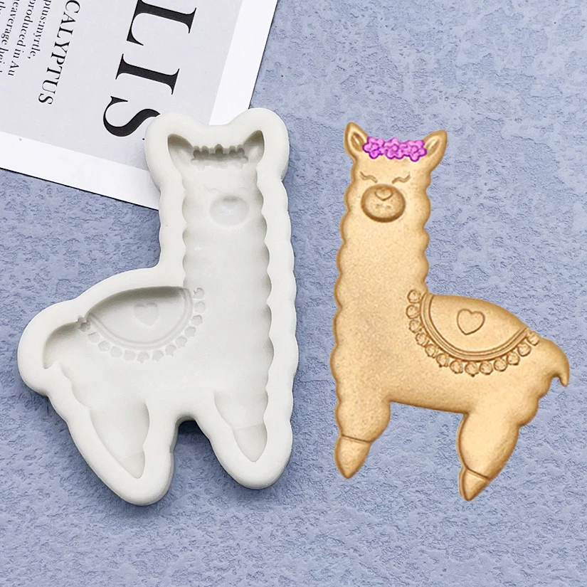 Alpaca Sheep Silicone Sugarcraft Mold Resin Tools Cupcake Baking Mould Fondant Cake Decorating Tools