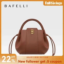 BAFELLI 2023 WOMEN'S HANDBAG BUCKET BAG FASHION LEATHER STYLISH SHOULDER LUXURY BRAND FEMALE DESIGNER PURSE CLASSIC