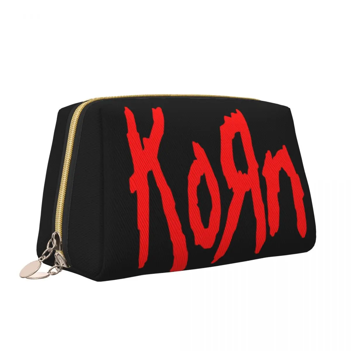 Fashion Korns Logo And Symbol Travel Toiletry Bag for Women Rock Band Cosmetic Makeup Organizer Beauty Storage Dopp Kit