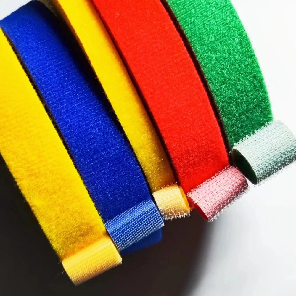 

5meters 5Colors Cable Tie Nylon Fastening Tape For Data Cable Storage 10mm 20mm Width Long Short Hook 5meters