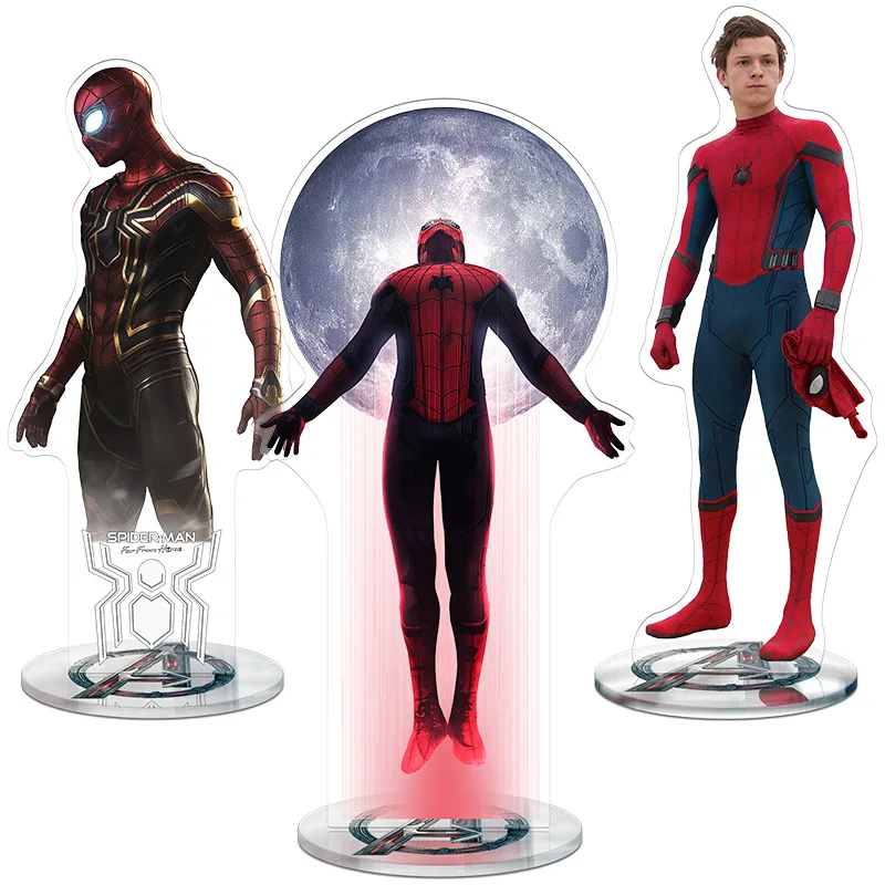 Avengers ferro homem aranha marvel filme acrílico suporte modelo placa anime mesa decoração chaveiro figura exibição ornamentos lembrança