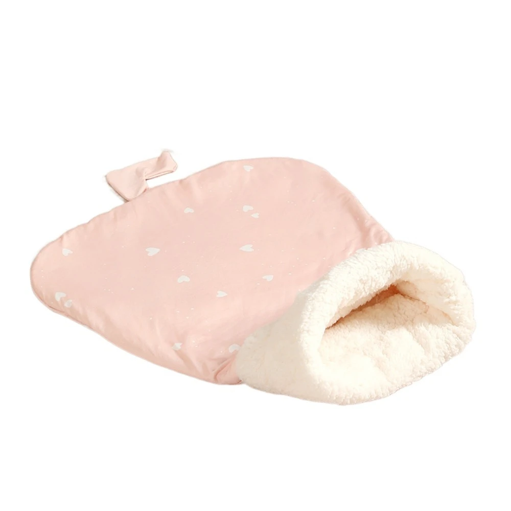 

Pet House Soft Cat Sleeping Bag Cartoon Pocket Type Winter Pet Nest Warm Thickened Pet Snuggle Sack Indoor