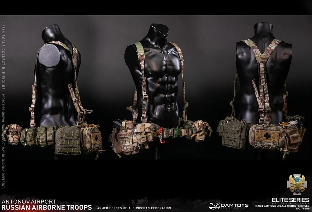 

DAM 78105 The Russian Soldier Toy Model Hang Chest Vest Bag Waist Duty Belt Multi Function Bags Accessories For Fans DAMTOYS 1/6