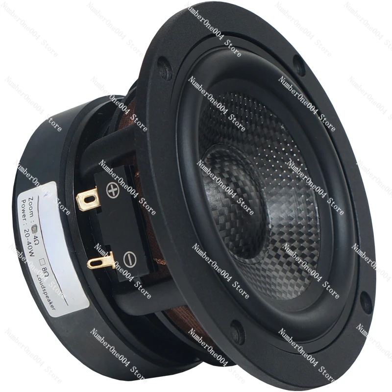 4-inch Carbon Fiber Bass Speaker Home Theater Car Audio Upgrade Modified High-power HIFI Sound Quality