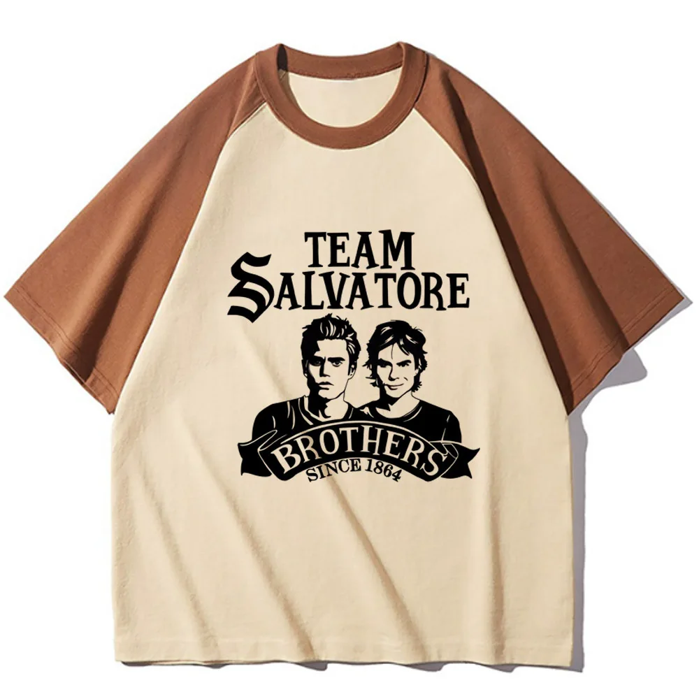 Damon Salvatore t-shirt teen aesthetic anime women korean clothes Retro tshirt Retro Vintage women Breathable Pop Culture