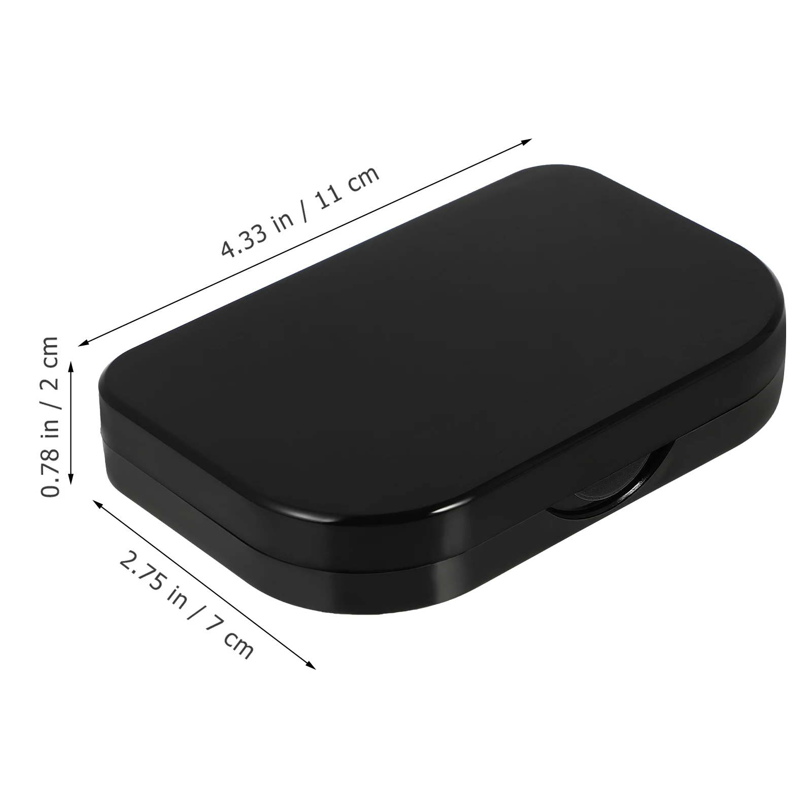 

LED Eyelash Storage Box False Eyelashes Case Holder Curler Mirror Black Organizer Travel