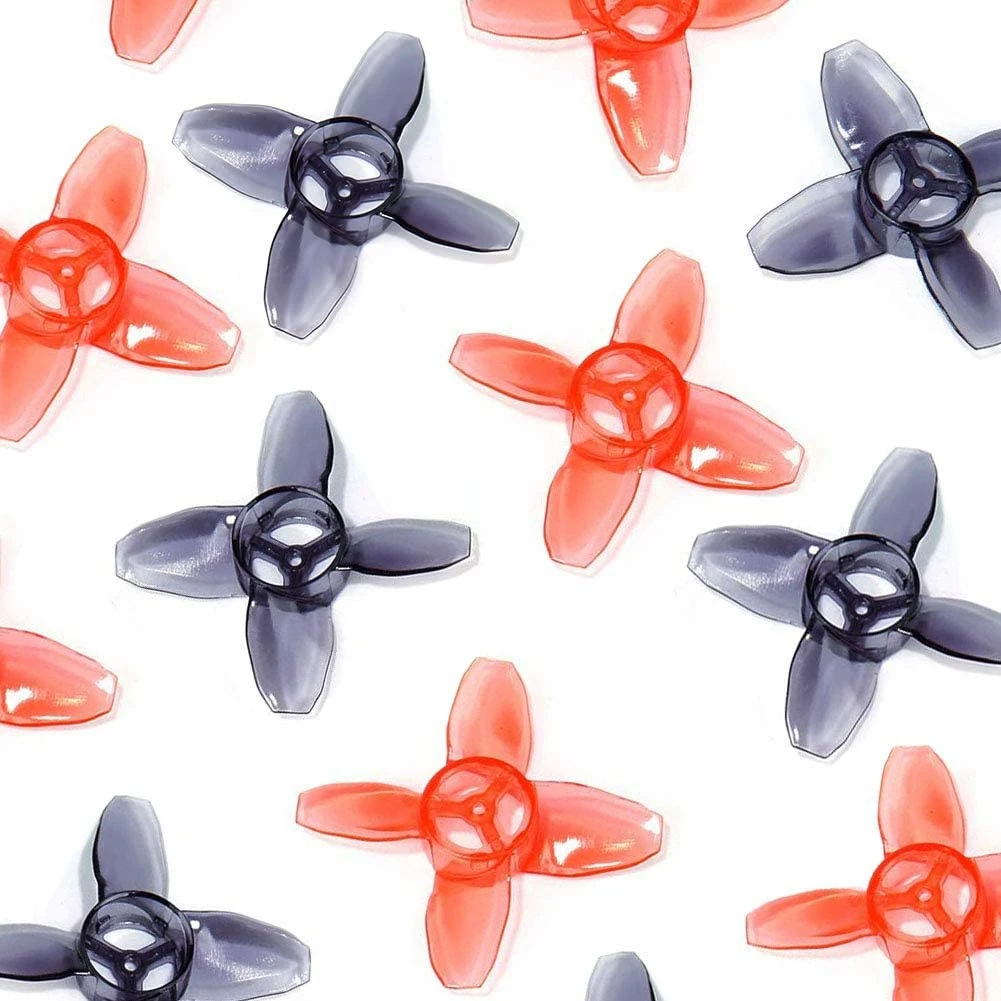 Bfylw 16 peças para emax Avan tinyhawk th hélice turtlemode 40mm 4 lâminas furo de 1.5mm, para motor 0802 drone de corrida fpv interno