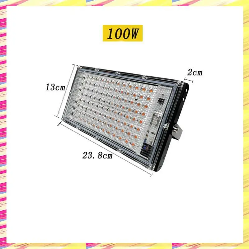 ABJJ Full Spectrum LED Grow Light Range Lamp Outdoor Floodlight For Plants Tent Flower Seeding 50W EU Plug