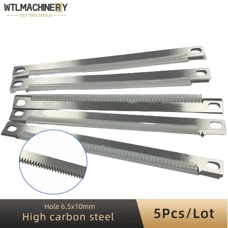 5Pcs Vertical Packaging Tooth Blade WTLMACHINERY High Carbon Steel Tea Bags Cutting Blade Hole 6.5x10mm Packing Machine Knife