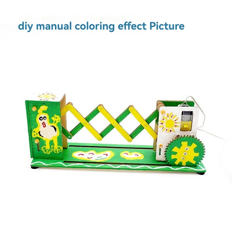 DIY Electric Gateway Door Model Kit Science STEM Technologia Experimental Tool Kit Learning Wooden Puzzle Games