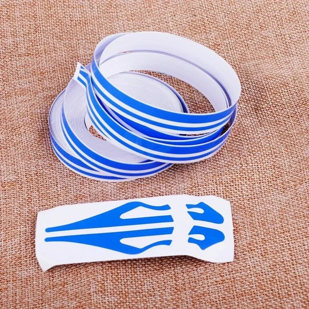 Customizable Blue Pin Stripe Vinyl Stickers for Cars and Motorcycles Waterproof Fade Resistant Material 2 Rolls Included